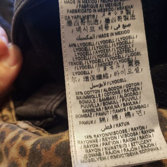 Half and half leopard print Guess jeans Brittney legging color block - Picture 7 of 11